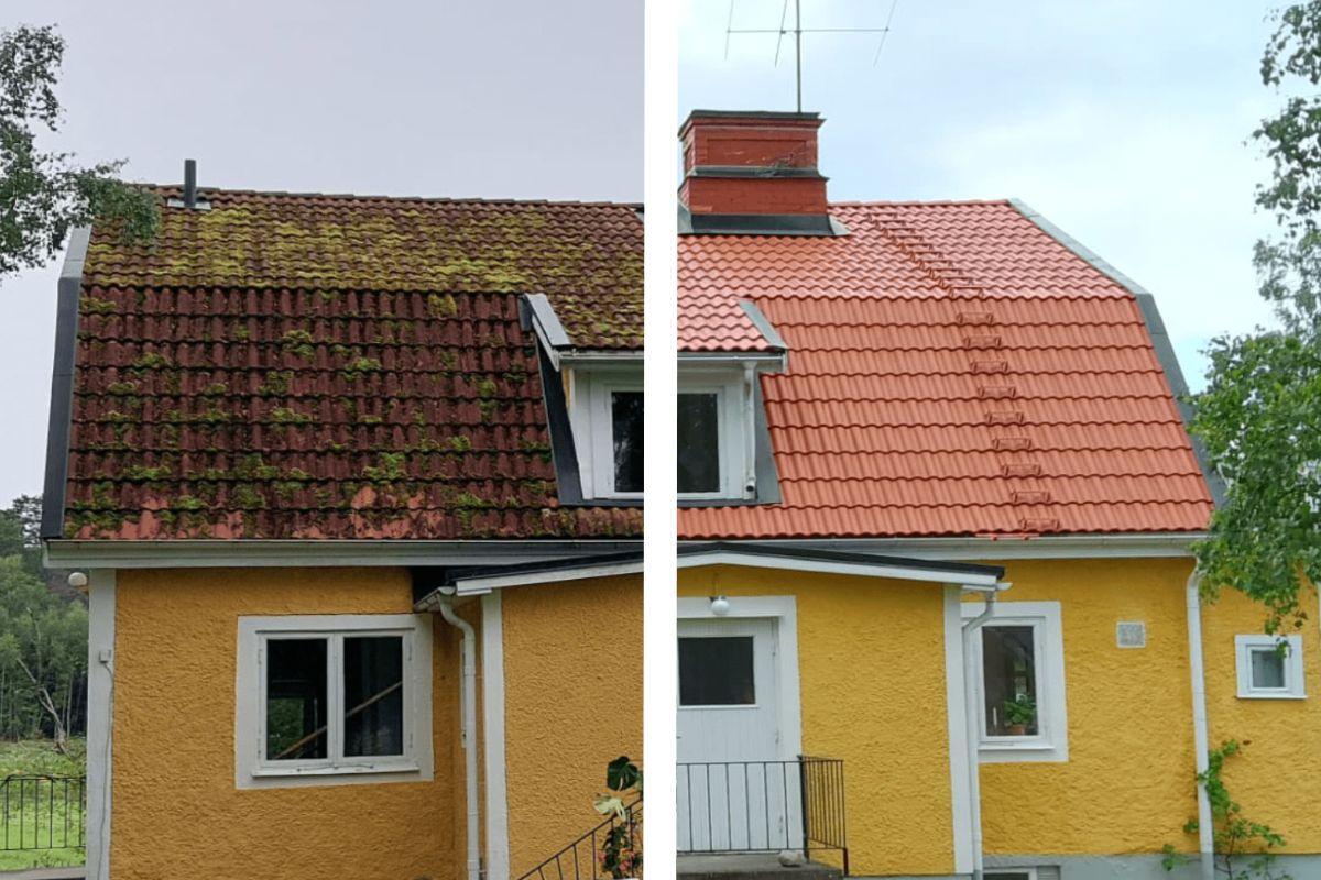 Prisexempel för taktvätt och takmålning
